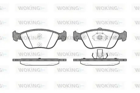 Колодки тормозные WOKING P6223.00