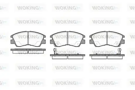 Колодки тормозные WOKING P3753.02