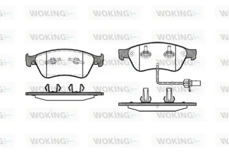 Колодки тормозные WOKING P11563.02