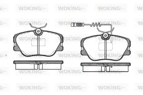 Колодки гальмівні WOKING P0893.02