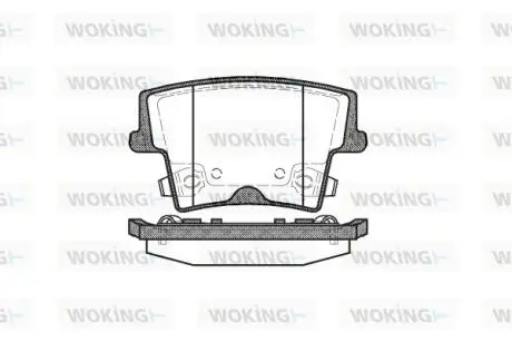 Колодки тормозные WOKING P10273.08
