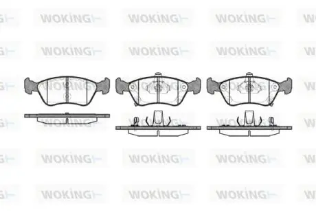 Колодки тормозные WOKING P7763.02
