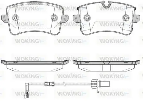 Колодки тормозные WOKING P12433.20