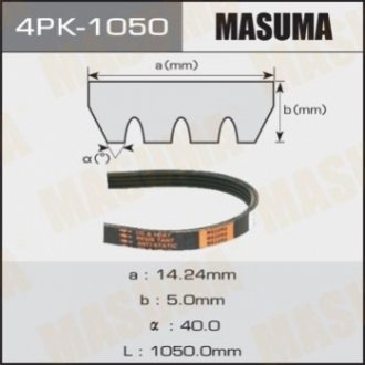 Ремінь поліклиновий 4PK-1050 MASUMA 4PK1050