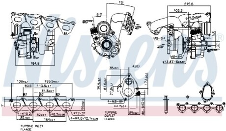 TURBOSPRКЇARKA AUDI A1/SEAT ALHAMBRA IBIZA V/SKODA FABIA II/VW BEETLE EOS GOLF PLUS GOLF V VI JETTA III IV POLO SCIROCCO SHARAN TIGUAN 1,4TSI 05- NISSENS 93130