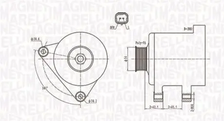ALTERNATOR 12V CITROEN C1/C2/C3/C4/C5/C8/PEUGEOT 107/206/30/407/PARTNER 2000 -> SZT MAGNETI MARELLI 063731674010