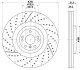 Диск тормозной (передний) MB GL-class (X166)/M-class (W166) 12-15/GLE (W166) 15- (390x36) PRO+ HELLA 8DD355134711 (фото 1)