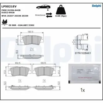 Фото колодки тормозные (задние) Hyundai Accent 18-/Elantra/Tucson/ix35/Kia Sportage/Soul 15-/Rio 17- Delphi LP5021EV Колодки тормозные (задние) Hyundai Accent 18-/Elantra/Tucson/ix35/Kia Sportage/Soul 15-/Rio 17- Delphi LP5021EV