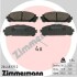 Колодки тормозные (передние) Toyota Rav4 20-/Highlander 19-/Kluger 21-/Suzuki Across 20- ZIMMERMANN 264481752 (фото 1)