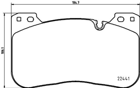 Колодки гальмівні (передні) BMW 5 (G30/F90)/X5 (G05/F95)/3 (G20/G80) 17- (Brembo) Q+ HELLA 8DB355025991 (фото 1)