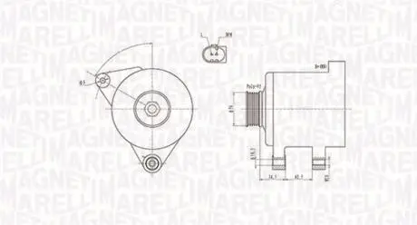 ALTERNATOR 12V AUDI A4/A6/SKODA SUPERB/VW PASSAT 1.8/2.4/2.8/3.0 SZT MAGNETI MARELLI 063731546010
