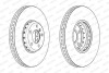 Диск тормозной (передний) BMW 5 (F10/F11)/6 (F12/F13)/7 (F01-F04) 09- (348x36) (R) FERODO DDF2043RVC1 (фото 2)