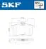 Колодки гальмівні (задні) VW Golf/Passat 83-02/ Peugeot 405 87-96 (87.1x52.8x15.1) SKF VKBP90229 (фото 2)