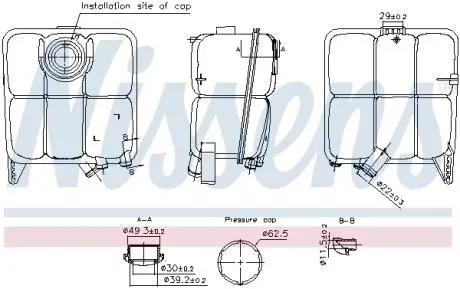 Zbiornik wyr¢wn. First Fit FORD C-MAX 11- FORD FOCUS 11- FORD FOCUS ESTATE/WA NISSENS 996346