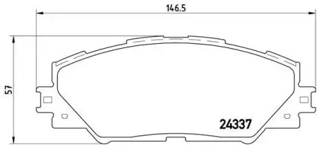 Klocki ham. Xtra SCION tC Coupe 09/09-> / TOYOTA (FAW) RAV4 (_A3_) 04/09-08/1 BREMBO P83071X