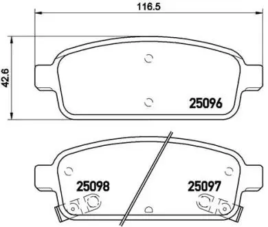 Klocki ham. Xtra BUICK (SGM) ENCORE (SJ2) 07/12-> / BUICK (SGM) EXCELLE GT (C BREMBO P59080X