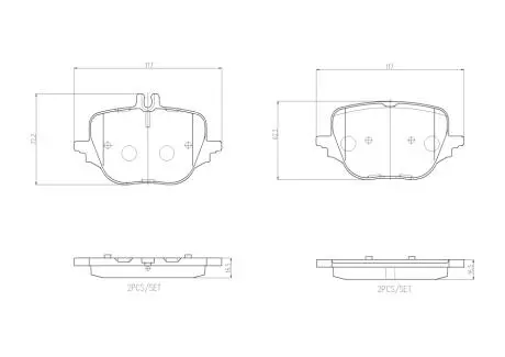 Klocki ham. tył MERCEDES-BENZ C-CLASS (W206) 03/21-> / MERCEDES-BENZ C-CLASS BREMBO P50169