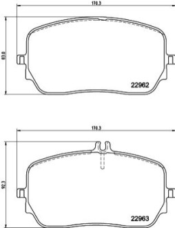 Гальмівні колодки дискові перед.Mercedes GLE (167)2.0D-4.0H 10.18- HELLA 8DB355039211