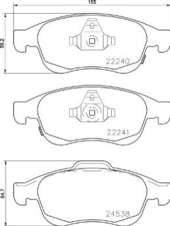 Klocki ham.Xtra FIAT 500X (334_) 09/14-> / JEEP RENEGADE SUV (BU, B1, BV) 07 BREMBO P23165X