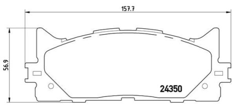 Klocki ham. Xtra DAIHATSU ALTIS Saloon 05/12-> / LEXUS ES (_V4_) 03/06-12/12 BREMBO P83117X