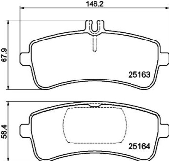 Klocki ham. tył AMG GT (X290), C-CLASS (W205), C-CLASS Convertible (A205), C HELLA 8DB355025241