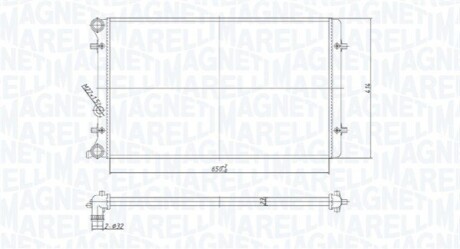 Радиатор охлаждения Skoda Octavia/VW Golf IV 1.4-2.8/1.9TDI (Эконом-класс) MAGNETI MARELLI 350213190800 (фото 1)