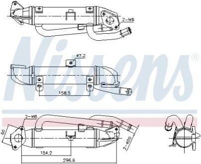 Chodnica EGR AUDI A4 B6 01- AUDI A4 B7 05- SKODA SUPERB 02- VW-PASSAT 01- NISSENS 989414