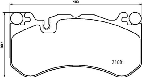 Колодки тормозные (передние) MB C-class (W204) 08-14/E-class (W211) 06-08 HELLA 8DB355036461