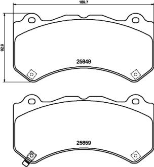 Klocki ham. ATS, ATS Coupe, CTS, CTS Coupe, CTS Sport Wagon, CAMARO, CAM HELLA 8DB355021041