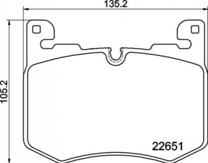 Klocki ham. JAGUAR F-PACE (X761) 09/15-> / LAND ROVER RANGE ROVER VELAR BREMBO P44030