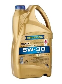 SMP 5W30 CleanSynto 5L A3/B4, C3, BMW LL-04, VW504.00/507.00 RAVENOL 111112600501999 (фото 1)