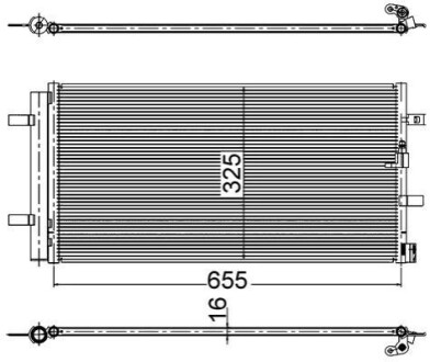 Радіатор кондиціонера Audi A4/A5/A6/A7/Q5/Porsche Macan 1.8-4.0 07- MAHLE / KNECHT AC2000S (фото 1)