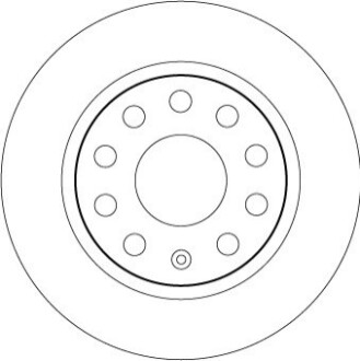 Диск гальмівний (задній) Skoda Octavia III 1.0-2.0 12- (253x10) PRO TRW DF6553 (фото 1)