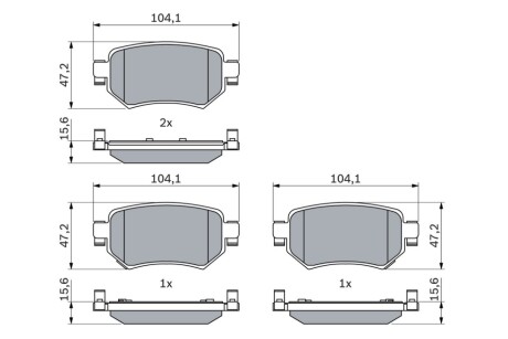 KLOCKI HAM MAZDA 6 2.0, 2.2D 13-, CX-4 2.0 16- TYЈ BOSCH 0986460010 (фото 1)