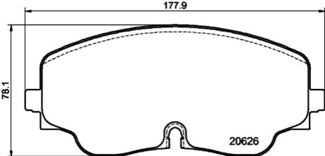 Колодки тормозные (передние) VW Golf VIII/Tiguan 20- (ZF) (+датчик) HELLA 8DB355041051