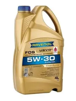 Фото fds 5w30 usvo 4l sl/cf, a1/b1/a5/b5, wss-m2c913d/c, rn700 RAVENOL 111113900401999 FDS 5W30 USVO 4L SL/CF, A1/B1/A5/B5, WSS-M2C913D/C, RN700 RAVENOL 111113900401999