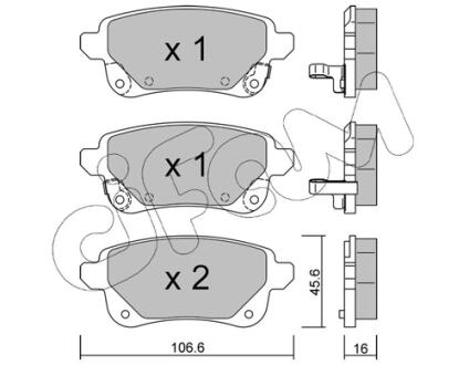 Колодки тормозные (задние) Renault Captur 20-/Zoe 12-/Talisman 16- CIFAM 82211121 (фото 1)