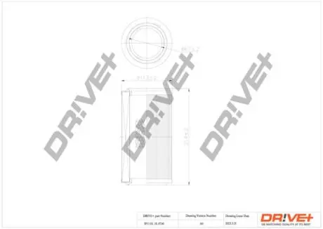 Фільтр повітряний Citroen Berlingo/Peugeot Partner 1.8/1.9D 97-02 DR!VE+ DP1110100746