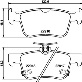 Колодки тормозные (задние) Honda Accord X 1.5/2.0 i-VTEC 16- (Ate) HELLA 8DB355040871