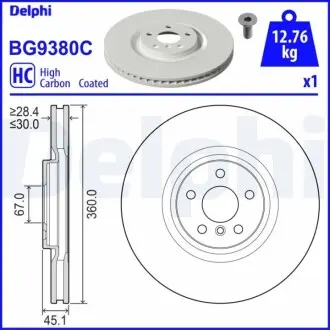 Tarcza ham. BMW 1 Series,2 Series,X1 Series,X2 Series/MINI Mini Delphi BG9380C