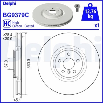 Tarcza ham. BMW 1 Series,2 Series,X1 Series,X2 Series/MINI Mini Delphi BG9379C