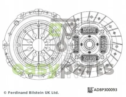 Комплект сцепления Opel Astra G/Zafira A 2.2DTI 02-05 (d=240mm) BLUE PRINT ADBP300093