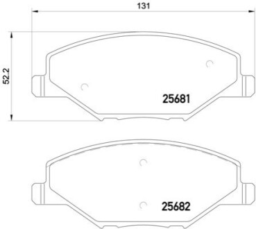 Колодки тормозные (передние) Skoda Fabia II/III 07-/VW Polo 10- BREMBO P85121X