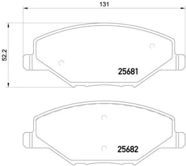 Колодки тормозные (передние) Skoda Fabia II/III 07-/VW Polo 10- BREMBO P85121X