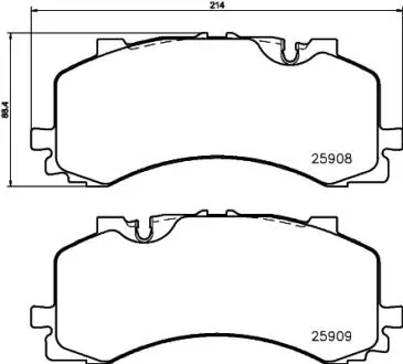 Колодки тормозные (передние) Audi A6/A7/A8/Q7/Q8/VW Touareg 16- HELLA 8DB355036471