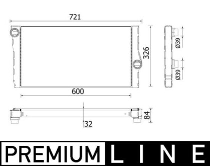 Радиатор охлаждения BMW 5 (F10)/7 (F01-F04) 10-16 B47/N47/N57 MAHLE / KNECHT CR957000P