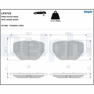 Klocki ham. S350,S400,S450,S500,S580,S580 MAYBACH,S680 Maybach Delphi LP3723