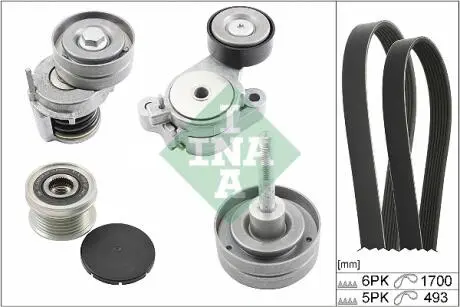 Zestaw rolek z paskiem VAG A1/IBIZA IV/FABIA II/GOLF VI/PASSAT INA 529051920