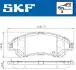 Колодки тормозные (передние) Suzuki SX4 S-Cross 13-/Vitara 15- SKF VKBP80239A (фото 2)