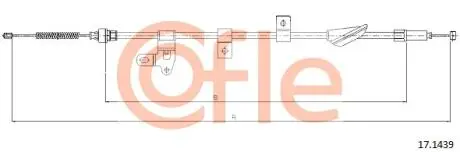 Трос ручника (задний) (R) Toyota Corolla 05-09 (1984/1763 мм)) COFLE 92171439 (фото 1)